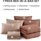 Monbix Full Size Comforter Set, Terracotta Bedding Comforter - Image 7