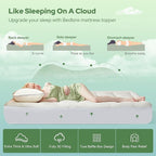 BEDLORE California King Mattress Topper Viscose Derived from Bamboo, Thick - Image 4