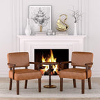 FAGAGA Accent Chair, PU Leather Living Room Chairs Oversize - Image 4