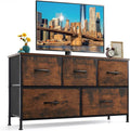 5-Drawer Dresser for Bedroom, Anti-Tip Wide Storage Organizer Fabric Chest of by SageNest