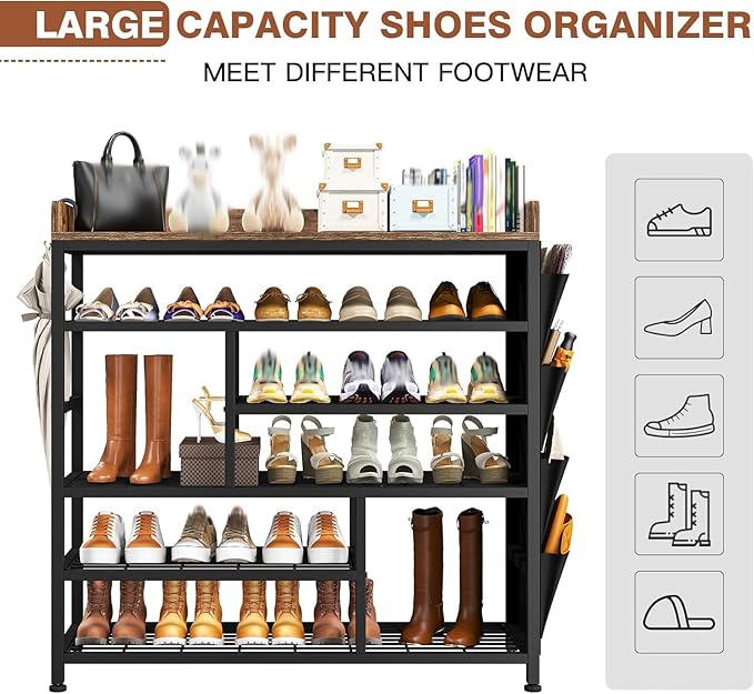 EnHomee Shoe Rack for Entryway, 6 Tier Shoe Organizer - Image 4