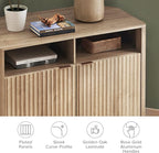 mopio Brooklyn Corner Storage Cabinet, Mid Century Modern Buffet, Entertainment - Image 3