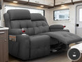 Reclining Loveseat with Pebble Texture Fabric, Loveseat Recliner with USB/Type by FurgattiEnjoyYourLife