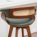 Set of 2 Rattan Swivel Bar Stools - Image 8