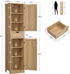 Iwell Tall Narrow Storage Cabinet - Image 3