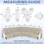 Arfntevss Recliner Sectional Couch Covers 1OO% Waterproof L Shape Sofa Cover - Image 2