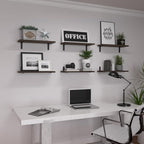 WOPITUES Wood Floating Shelves Set of 6, Shelves - Image 7