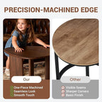 Honyee Nesting Coffee Table Set of 2, Modern Walnut Wood Veneer Coffee Table - Image 4