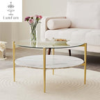 LumFurn Round Coffee Table for Living Room, Mid-Century Modern Design, D30 x H17 - Image 6