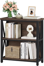 FATORRI Small Bookshelf, Rustic Book Shelf - Image 8