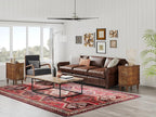 Solid Wood Sunburst End Table Set of 2, No Assembly Required 2 Drawers Sofa - Image 6