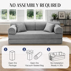 79'' Convertible Sofa Bed, 6 in 1 Folding Floor Futon Couch Sleeper - Image 5