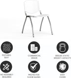 Flash Furniture HERCULES Series 880 lb. Capacity White Plastic Stack Chair - Image 5