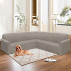 HDCAXKJ Corner Sectional Couch Covers Velvet Stretch L Shape Sofa Cover Soft - Image 6