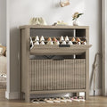 YOMILUVE Shoe Cabinet Storage for Entryway, Fluted Shoe Cabinet by YomiluveDesign