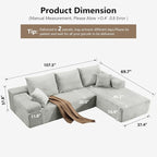 107.5" Cloud Sectional Couch - Image 2