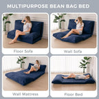 MAXYOYO Folding Sofa Bed, Extra Thick and Long Floor Sofa Convertible Sleeper - Image 3