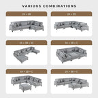 Lexicon 120 Inch Modular Sectional Sofa - Image 5