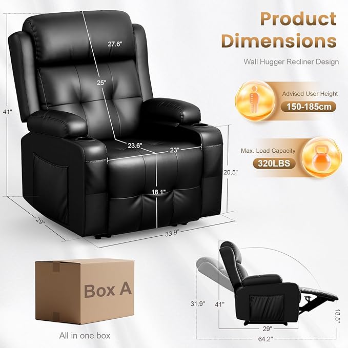 Recliner Sofa Set, Massage Home Theater Set - Image 2