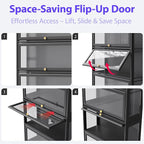 Display Cabinet with Acrylic Glass Doors, 5-Tiers Curio Cabinet with LED - Image 5