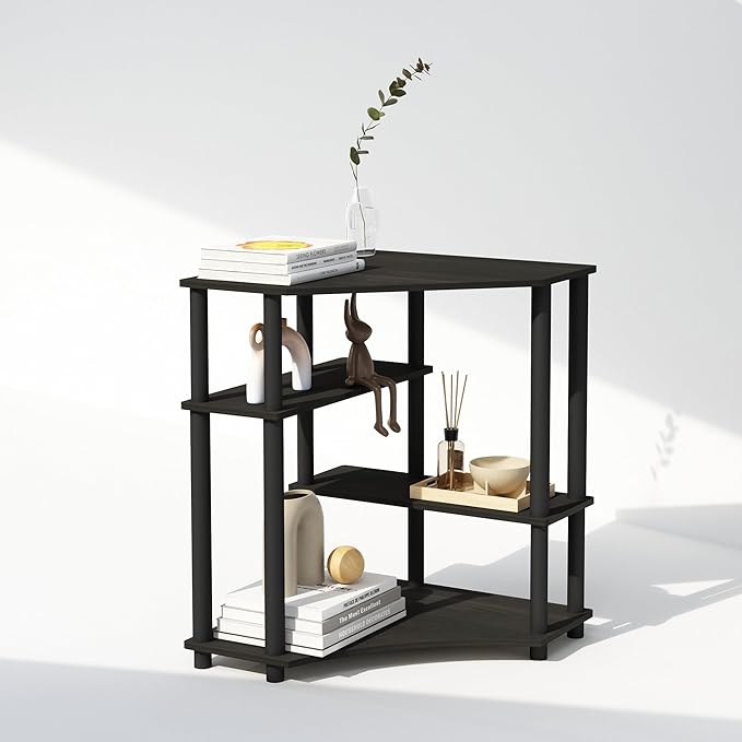 Furinno Turn-N-Tube Storage Shelves, 4-Tier Corner Shelf, Toolless Assembly - Image 5