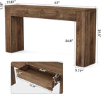 LITTLE TREE Solid Wood 63 Inches Console Table - Image 2