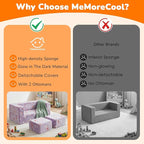 MeMoreCool Kids Modular Couch – Glow-in-the-Dark Butterfly Foam Sofa Bed - Image 8