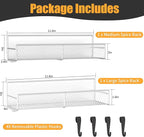 Magnetic Spice Rack for Refrigerator, 2 Pack Metal Magnetic Shelf White - Image 2