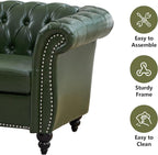 QHITTY 2 Piece Living Room Set, Sectional Chesterfield Sofa Chair Contemporary - Image 3
