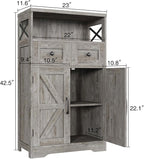 Befrases Set of 2 Farmhouse Storage Cabinet - Image 3
