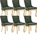 Upholstered Dining Chairs Set of 6, Modern Fabric Side Chairs by MZDOO