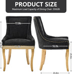 Upholstered Dining Chairs Set of 4, Modern Fabric Side Chairs - Image 3