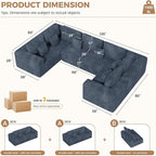 Luxanimarion 136'' Large Sectional Cloud Couches - Image 2