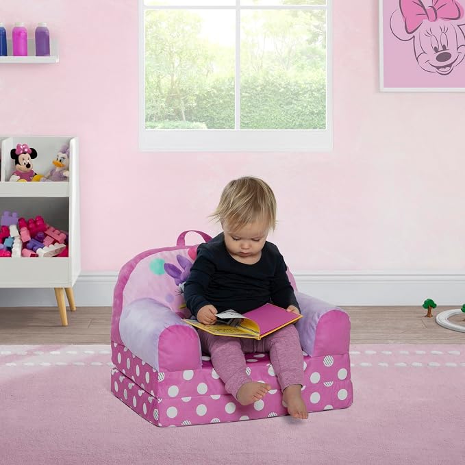Delta Children - Minnie Mouse Cozee Buddy Flip-Out Kids Chair - Image 9