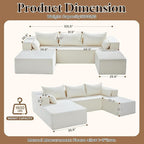 106" Cloud Sectional Boneless Couches - Image 2