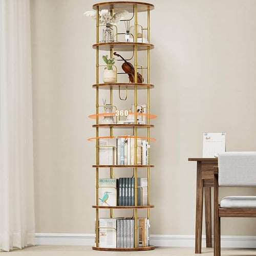 ALLSTAND 6 Tier Rotating Bookshelf, 360 ° Display Stackable Spinning Bookshelf by ALLSTAND