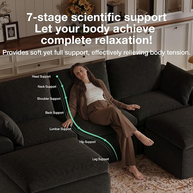 Novilla Modular Cloud Couch, Modern Sectional Sofa - Image 7