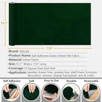VEELIKE Self Adhesive Green Velvet Flock Liner Contact Paper - Image 6