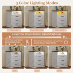 Turosur 22'' Set of 2 White Farmhouse Nightstands - Image 5