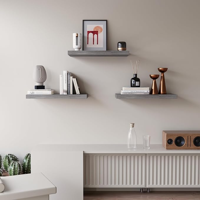 Upassion Floating Shelves for Wall Set of 3, Frame Display Floating Shelf for - Image 3