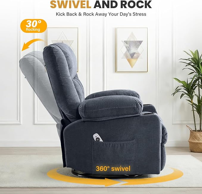 Swivel Recliner Chair for Adults - Image 6