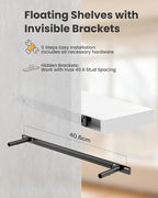 AMADA HOMEFURNISHING Floating Shelves Wall Mounted, 24 x 7 Inch Wall Shelves - Image 10