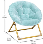 Flash Furniture Gwen Kids Cozy Mini Folding Saucer Chair - Image 3
