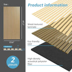 Art3d 2 Wood Slat Acoustic Panels - Image 5