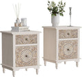 HOMPUS Night Stand Set 2, Vintage Nightstand by HOMPUS