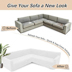 Arfntevss Stretch Sectional Couch Covers L Shaped Corner Sectional Sofa Cover - Image 6