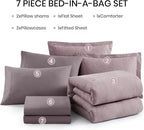 Monbix Full Size Comforter Set, Lilac Bedding Comforter - Image 7