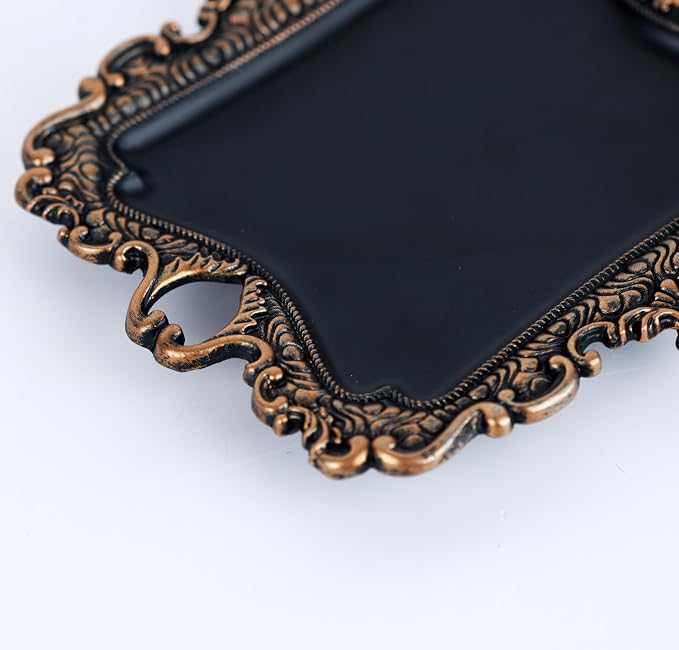 Funly mee 8 x 7 inches Antique Trinket Dish Vintage Jewelry Tray, Ring Holder - Image 5