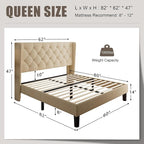 Einhomn Queen Size Platform Bed Frame - Image 2