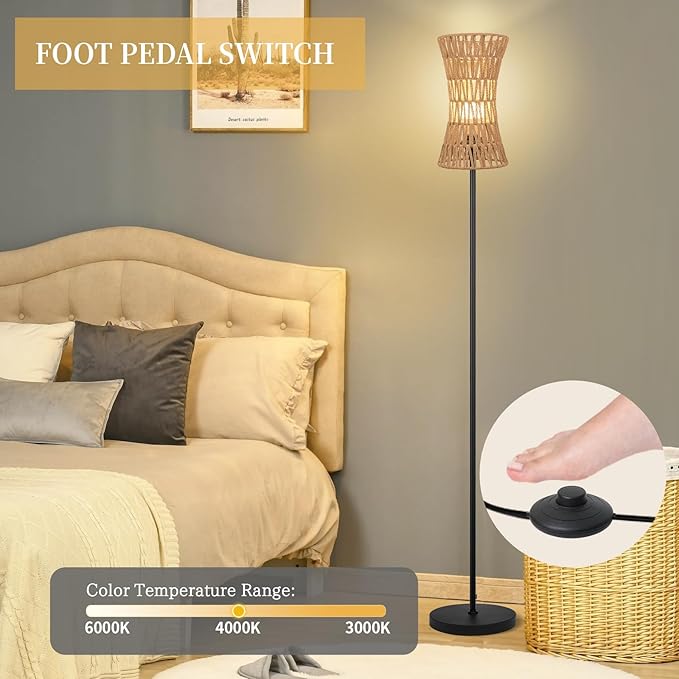 Ruiever Floor Lamp for Living Room, Farmhouse Floor lamp, Modern Standing lamp - Image 5